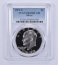 PR69 DCAM 1976-S Eisenhower Ike Dollar Silver PCGS Blue Label