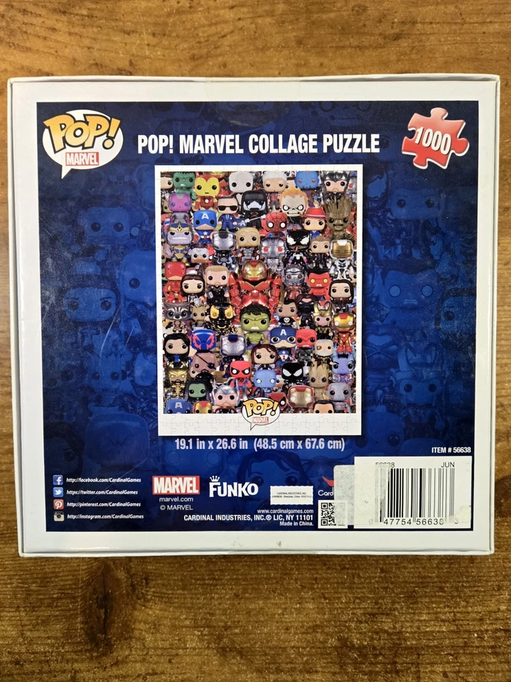 Pop! Marvel Collage 1000 peças Puzzle por Cardinal, 19,1" x 26,6", Novo - Imagem 2 de 4