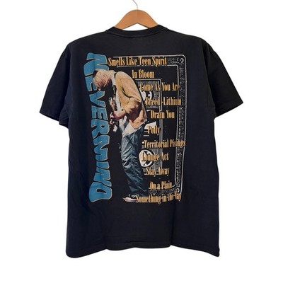 Nirvana 90s Nevermind Grunge Kurt Cobain Band T-shirt Reprint Sz