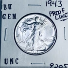 1943 BU GEM LIBERTY WALKING SILVER HALF UNC MS+++ U.S. MINT RARE COIN 9205