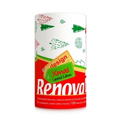 Christmas Paper Towels, Limited Edition, 2-Ply, 120 Sheets, Holiday Design wi...
