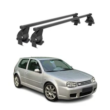 Smooth Roof Racks Cross Bars Carrier for VW Golf Mk4 1998-2006 Hatchback Black
