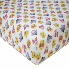 Disney Baby Peeking Pooh Fitted Sheet for Crib (RARE)