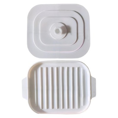 Microwave Bacon Cooker  Kitchen Cutlery Clean Crispy Bacon Tray Baking Pan L4Z8
