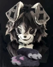 Fursuit Long Fur Husky Fox Mascot Head Party Halloween Fur Cosplay-Promotion