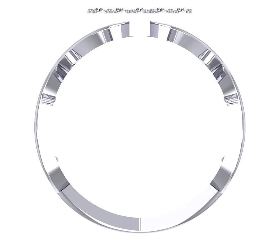 SI1 G 0.30 Carat Natural Diamond Cross Engagement Wedding Ring 14K Yellow Gold - Image 4 of 4