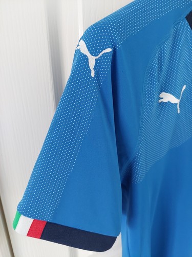 Italy National Football Top Tshirt Small Mens Italia Blue Home Puma Dry Cell - Picture 8 of 15