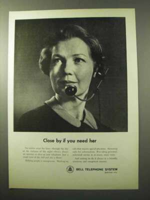 1964 Bell Telephone Ad - Close By If You Need Her