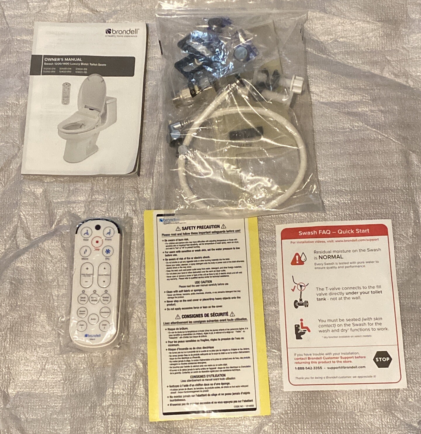 Brondell S1400SW ELONGATED Luxury Electric Remote Bidet Toilet Seat