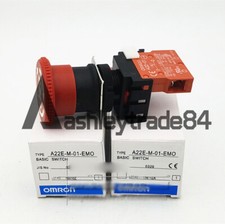 1PC New Omron A22E-M-01-EMO Emergency Stop Button