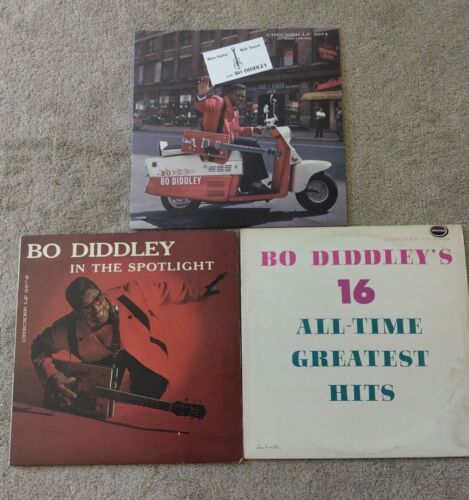 Bo Diddley Lp Lot Rare Soul Blues 50's Rock Checker Spotlight Have Guitar Travel - Picture 1 of 5