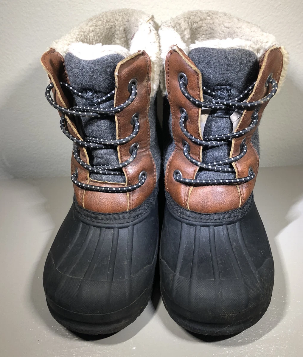 Oshkosh B gosh Boys Snow Winter Boots Size 12 M Side Zipper Closure