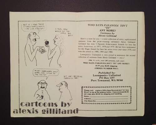 Rare "WHO SAYS PARANOIA ISN'T 'IN' ANYMORE" (Gilliland 1984) + Orig Order Forms - Imagen 10 de 11