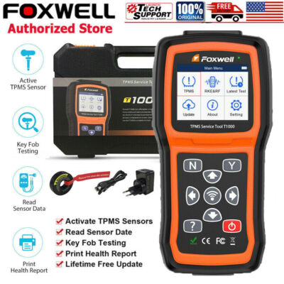 FOXWELL T1000 TPMS Programming OBD2 Tires Pressure Sensors Activate Diagnostic