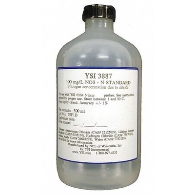 Ysi 3885 Cal Solution,Nitrate,1 Mg/L,500 Ml