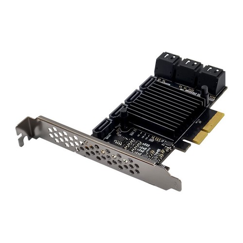 Pour Desktop10 Port PCIE Carte d'extension PCIe SATA 3.0 Manette Adaptateur 6Gbps - Photo 3/5