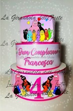 Torta BARBAPAPà 3piani Scenografica personalizzata Polistirolo Finta Compleanno