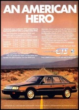 1986 Chrysler LeBaron GTS Vintage Advertisement Print Art Car Ad J258