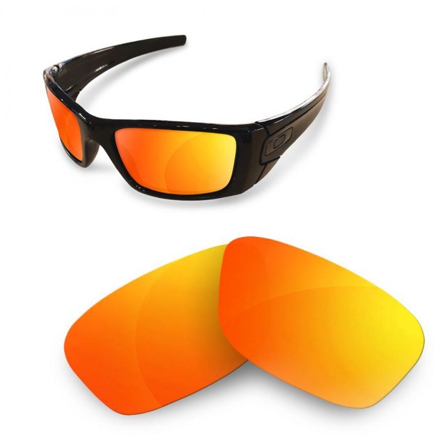 Fit&See Polarized Replacement Lenses for Oakley Fuel Cell Ice Blue+Fire