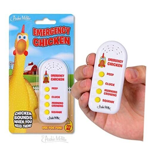 Archie McPhee Emergency Chicken Electronic Sound Maker gag and practical joke