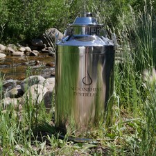 Caldera/hervidor de agua/olla de destilación de 13 galones - lata de leche de acero inoxidable Moonshine