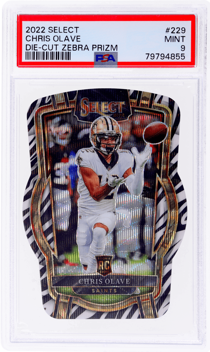 2022 Panini Select Chris Olave Club Level Zebra Die Cut 2022 Panini Select Chris Olave Club Level Zebra Die Cut