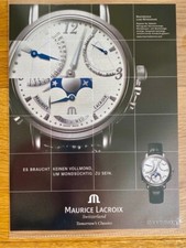 Maurice Lacroix Masterpiece Lune Rétrograde 2007 Vintage Ad Werbung Reklame
