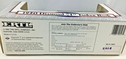 True Value Nr. 11 1930 Diamant T Tanker Verschlussmünze Bank Vintage 1992 Neu - Bild 7 von 7
