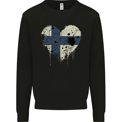 Love Finland Flagge Finnish Day Fußball Herren Sweatshirt Pullover