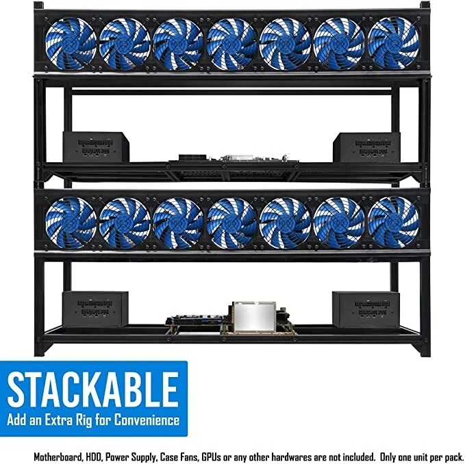 Kingwin Miner Rig Case Aluminum With 8 GPU Mining Stackable Frame - Image 4 of 4