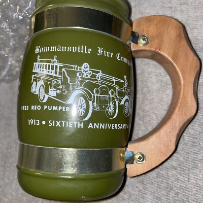Vintage Bowmansville Fire Company 60th Anniversary 1913-1973 Cup Mug Beer Stein