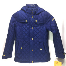 NEW Pacific Trail Girls Navy Lightweight Diamond Quilted Jacket Sz L 14 Coat