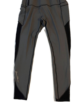 DENE ADAMS Conceal Carry Leggings with Mesh Sides in Grey/black size ...
