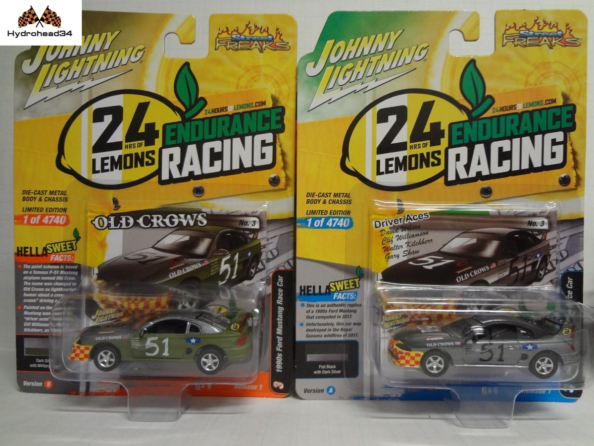 Johnny Lightning 1990s Ford Mustang Race Car 12 hrs of Lemons