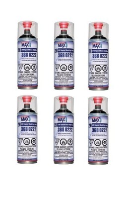 SprayMax 2K DTM Topcoat Black High Gloss, 3680222, Aerosol (6 Pack)