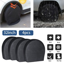 4pcs Waterproof Tire Covers Wheel Tyre Rv Trailer Camper Sun Protector 30-32