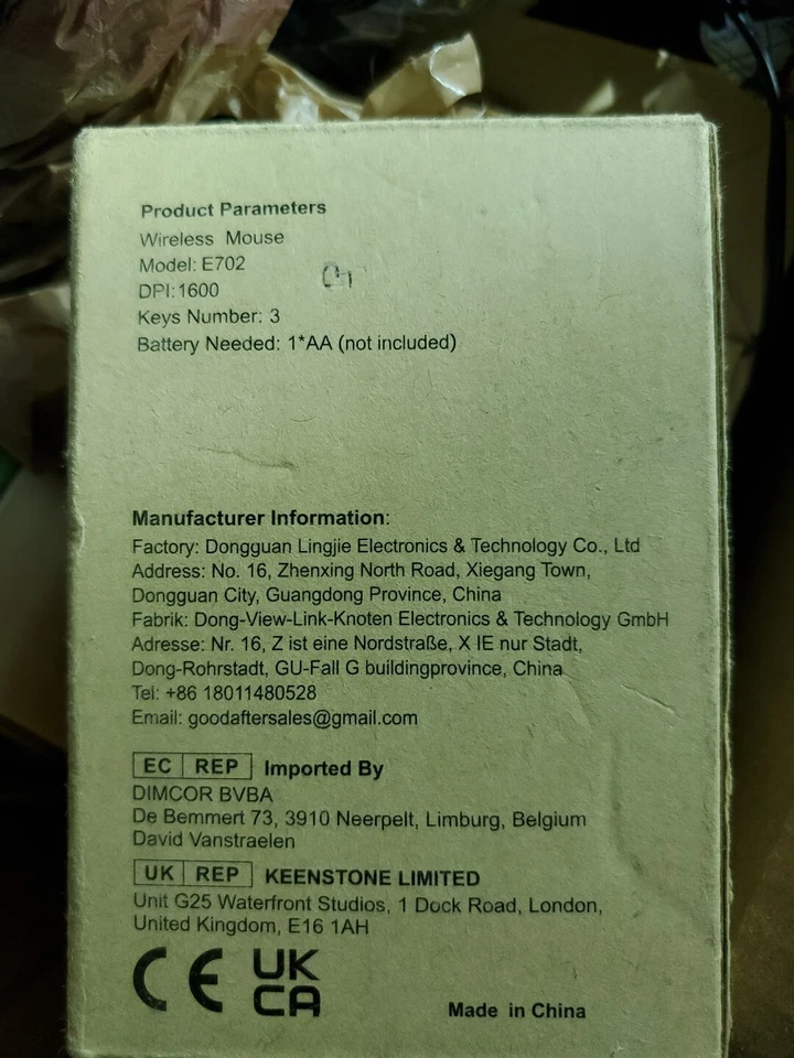 Wireless Computer Mouse USB Laptop PC 2.4GHZ DPI EASY SETUP New In Box - Image 2 of 2