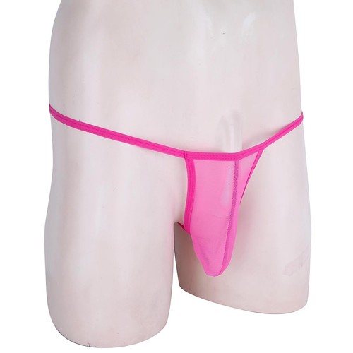 Mens See Through Mesh Bulge Pouch G-string Thong Low Rise Briefs Underwear - 第 7/59 張圖片