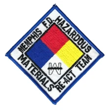 Memphis TN Tennessee Fire Dept. Hazardous Materials Haz Mat Re-Act Team patch