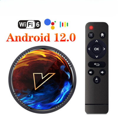 Android 12 TV Box Quad Core Support 6K BT Wifi6 Voice Media Player Set top box