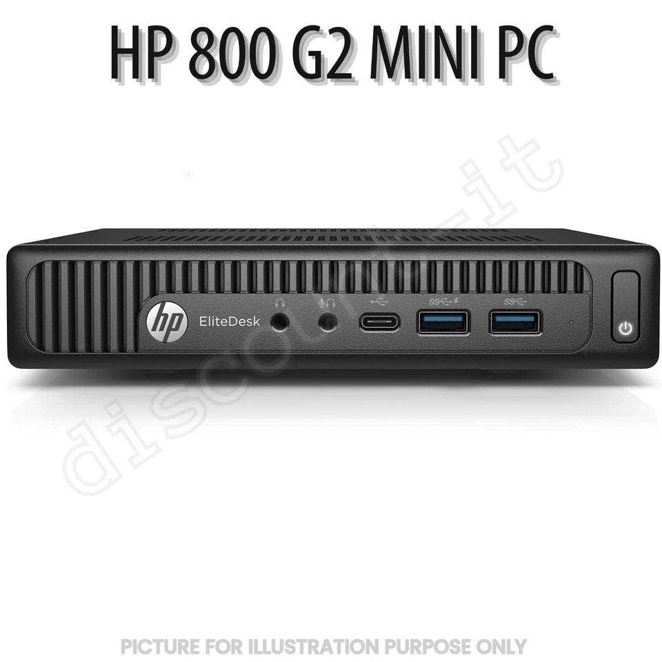 HP EliteDesk 800 G2 Mini PC i7 6th Gen 64GB RAM DDR4 2TB SSD Built-in Wi-Fi & BT - Image 2 of 4