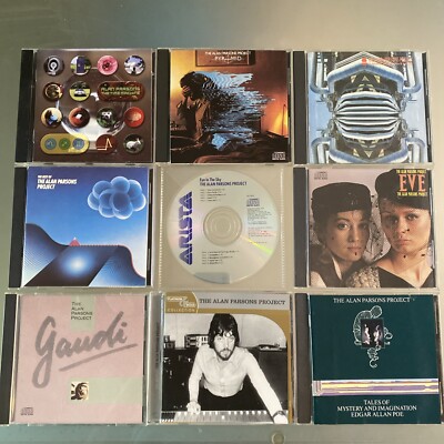 Alan Parsons Project 9 LOT!! Time Machine, Pyramid, Ammonia, Best Of, Eve, Gaudi