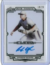 2019 Leaf Trinity ANDREW VAUGHN Clear Acetate Green Foil Auto RC 19/25 White Sox