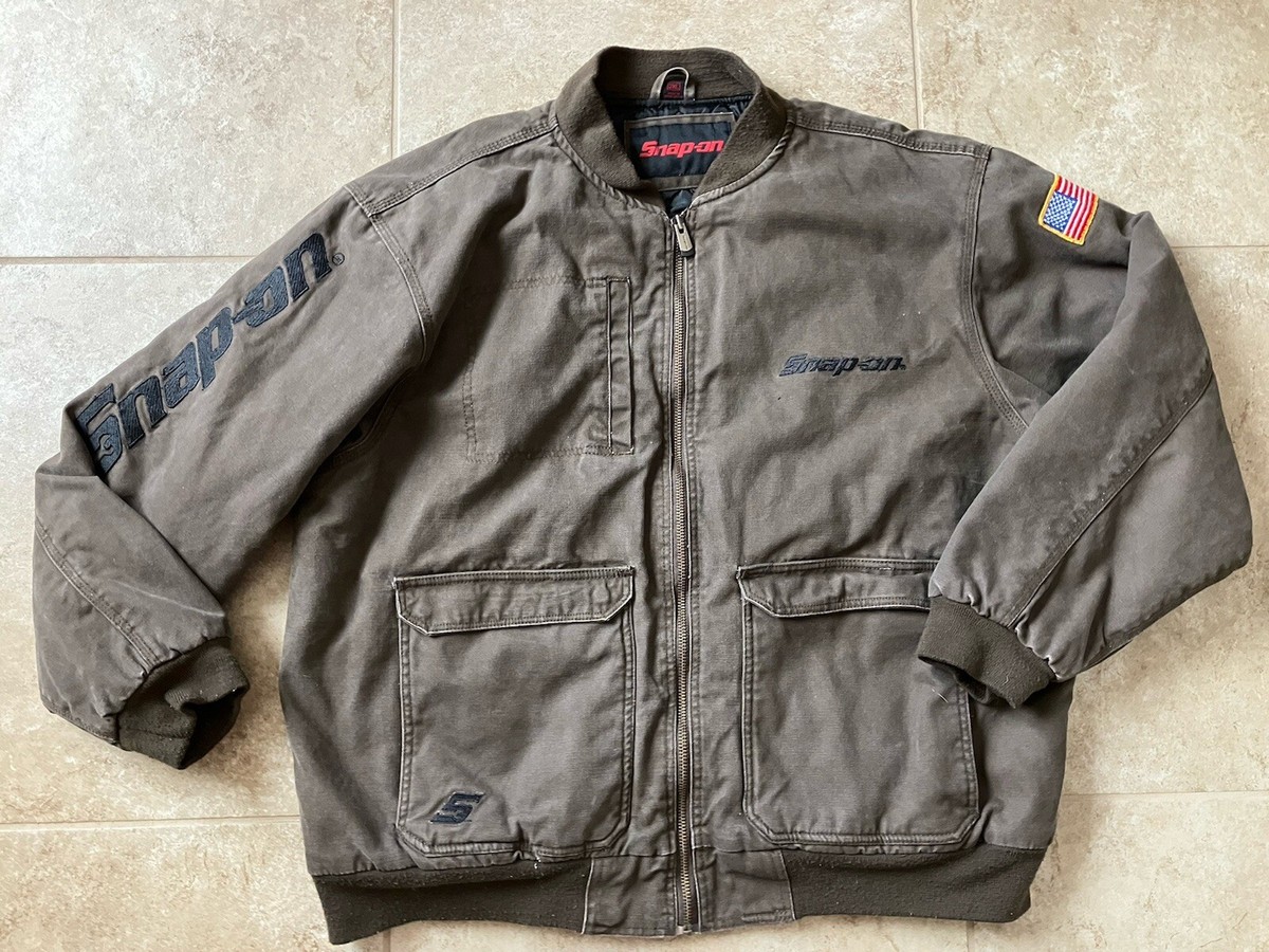 Snap-On Tools Men's Heavyweight Quilted Lined Zip Up Coat Snap-On Tools Men's Heavyweight Quilted Lined Zip Up Coat