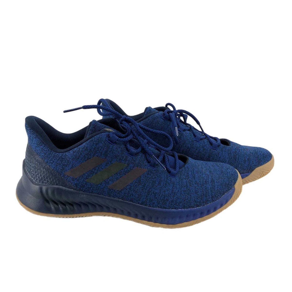 Adidas Blue/Black Athletic Sneakers | Lace Up, Round Toe 