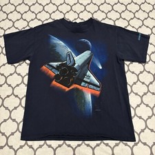 Vintage NASA Columbia Kennedy Space Center Shirt Single Stitch Men L Made In USA