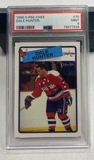 1988-89 O-PEE-CHEE #70 DALE HUNTER PSA 9 MINT WASHINGTON CAPITALS OPC 🏒🔥