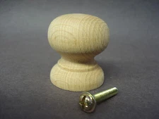 12 Liberty Medium Mushroom Beech Wood Cabinet Door Knobs Pulls 1 5/16"