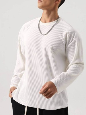 By Ken Men's Plus Size Round Neck Long Sleeve T-Shirt