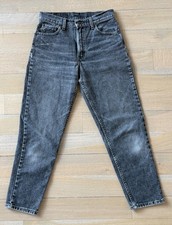 90s vintage LEVIS denim 550 faded BLACK jeans 28x29 tag 30x30 loose taper USA 